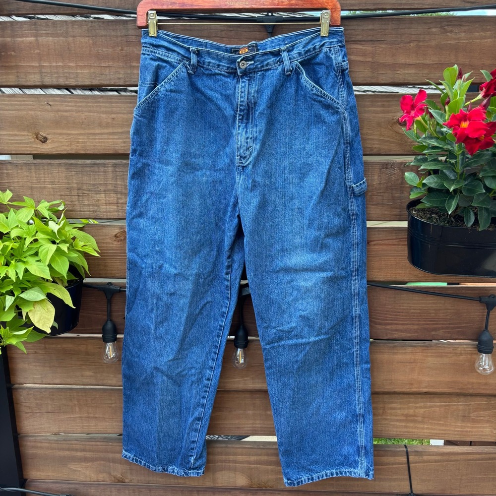 Route 66 Carpenter Jeans Women 17/18 Blue Denim Gently Used Utility Workwear